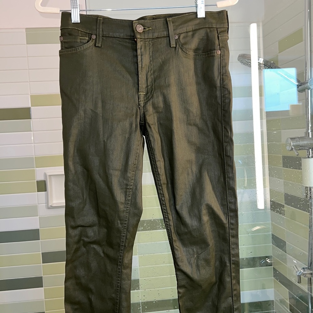 Dark green with a sheen jeans